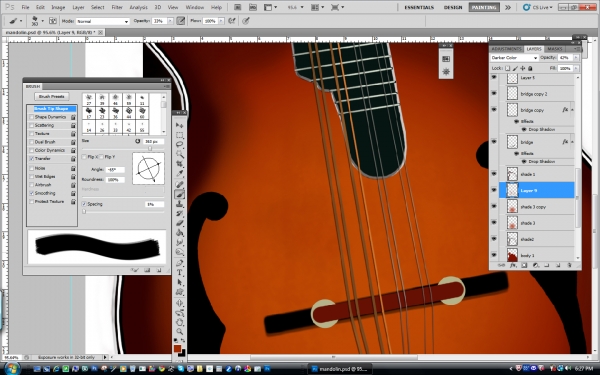 Creation of Bluegrass Mandolin: Step 9